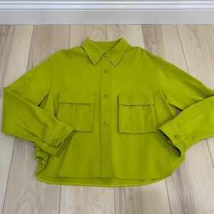 Dorothee Schumacher Womens Shirt Jacket Button Green Size 6